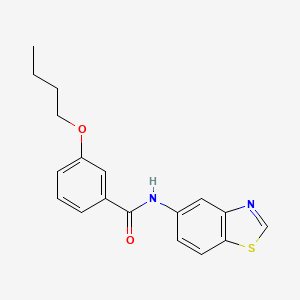molecular formula C18H18N2O2S B2697928 N-(苯并[d]噻嗪-5-基)-3-丁氧基苯甲酰胺 CAS No. 942002-70-2