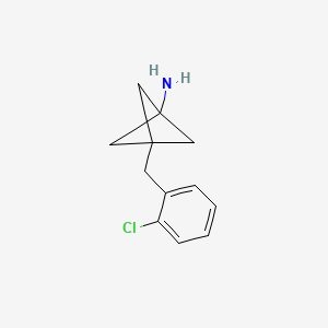 3-[(2-Chlorophenyl)methyl]bicyclo[1.1.1]pentan-1-amine