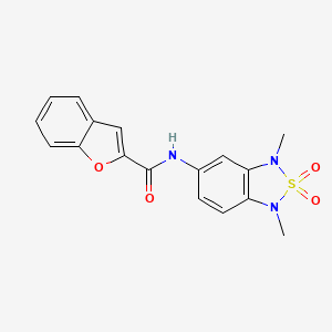 N-(1,3-dimethyl-2,2-dioxido-1,3-dihydrobenzo[c][1,2,5]thiadiazol-5-yl)benzofuran-2-carboxamide