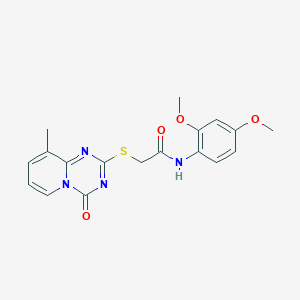 N-(2,4-dimethoxyphenyl)-2-(9-methyl-4-oxopyrido[1,2-a][1,3,5]triazin-2-yl)sulfanylacetamide