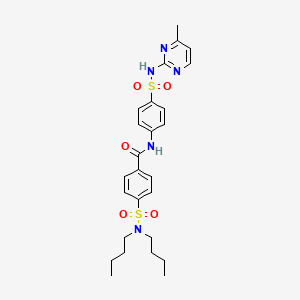 4-(N,N-dibutylsulfamoyl)-N-(4-(N-(4-methylpyrimidin-2-yl)sulfamoyl)phenyl)benzamide