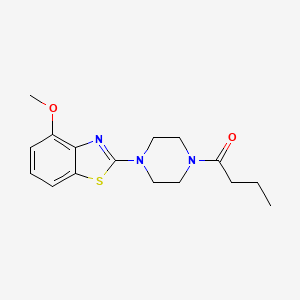molecular formula C16H21N3O2S B2697947 1-(4-(4-甲氧基苯并[d]噻唑-2-基)哌嗪-1-基)丁酮 CAS No. 897477-48-4