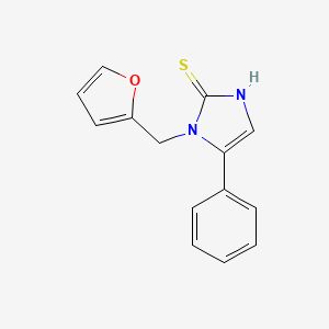 molecular formula C14H12N2OS B2697949 1-(2-furylmethyl)-5-phenyl-1H-imidazole-2-thiol CAS No. 923862-35-5