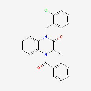 4-benzoyl-1-(2-chlorobenzyl)-3-methyl-3,4-dihydro-2(1H)-quinoxalinone