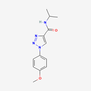 molecular formula C13H16N4O2 B2697963 1-(4-methoxyphenyl)-N-(propan-2-yl)-1H-1,2,3-triazole-4-carboxamide CAS No. 1260915-73-8