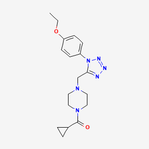 molecular formula C18H24N6O2 B2697971 cyclopropyl(4-((1-(4-ethoxyphenyl)-1H-tetrazol-5-yl)methyl)piperazin-1-yl)methanone CAS No. 1049478-19-4