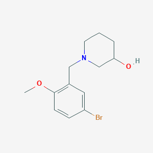 1-[(5-Bromo-2-methoxyphenyl)methyl]piperidin-3-ol