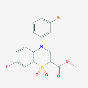 methyl 4-(3-bromophenyl)-7-fluoro-4H-1,4-benzothiazine-2-carboxylate 1,1-dioxide