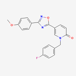 molecular formula C21H16FN3O3 B2697985 1-(4-fluorobenzyl)-5-(3-(4-methoxyphenyl)-1,2,4-oxadiazol-5-yl)pyridin-2(1H)-one CAS No. 1251617-04-5
