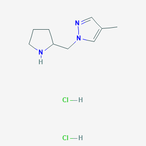 4-Methyl-1-(pyrrolidin-2-ylmethyl)pyrazole;dihydrochloride
