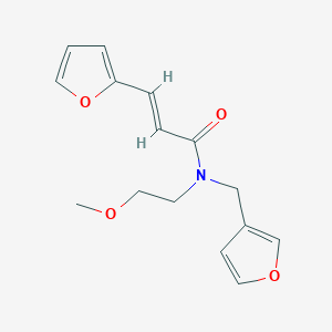 (E)-3-(furan-2-yl)-N-(furan-3-ylmethyl)-N-(2-methoxyethyl)acrylamide