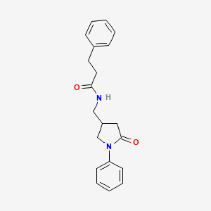 N-((5-oxo-1-phenylpyrrolidin-3-yl)methyl)-3-phenylpropanamide