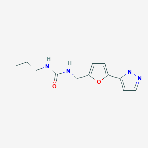 molecular formula C13H18N4O2 B2697997 1-[[5-(2-Methylpyrazol-3-yl)furan-2-yl]methyl]-3-propylurea CAS No. 2415463-03-3