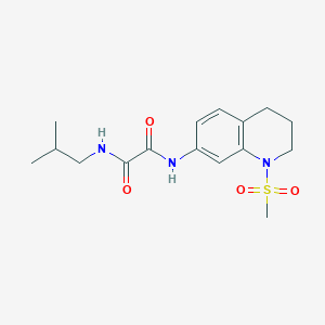 molecular formula C16H23N3O4S B2698003 N-(2-methylpropyl)-N'-(1-methylsulfonyl-3,4-dihydro-2H-quinolin-7-yl)oxamide CAS No. 941945-57-9