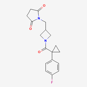 1-({1-[1-(4-Fluorophenyl)cyclopropanecarbonyl]azetidin-3-yl}methyl)pyrrolidine-2,5-dione