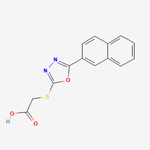 2-{[5-(Naphthalen-2-yl)-1,3,4-oxadiazol-2-yl]sulfanyl}acetic acid