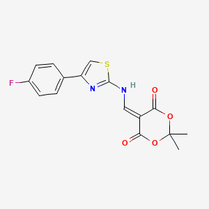 5-(((4-(4-Fluorophenyl)thiazol-2-yl)amino)methylene)-2,2-dimethyl-1,3-dioxane-4,6-dione