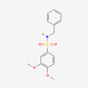 molecular formula C15H17NO4S B2698013 N-Benzyl-3,4-dimethoxybenzenesulfonamide CAS No. 185300-34-9