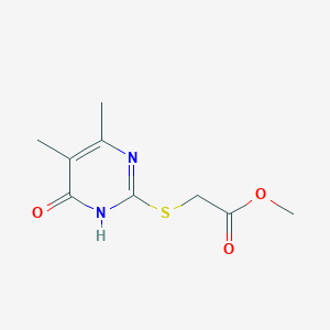 molecular formula C9H12N2O3S B2698014 Methyl 2-((4,5-dimethyl-6-oxo-1,6-dihydropyrimidin-2-yl)thio)acetate CAS No. 28920-94-7