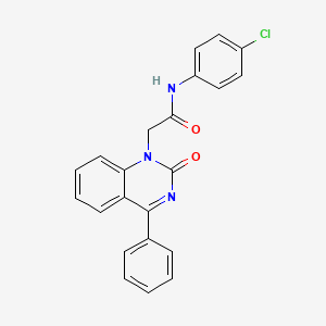 molecular formula C22H16ClN3O2 B2698019 N-(4-chlorophenyl)-2-(2-oxo-4-phenyl-1,2-dihydroquinazolin-1-yl)acetamide CAS No. 932451-87-1