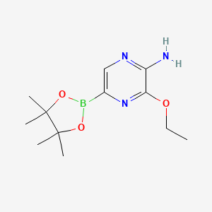 molecular formula C12H20BN3O3 B2698025 5-Amino-6-ethoxypyrazine-2-boronic acid pinacol ester CAS No. 1309978-31-1