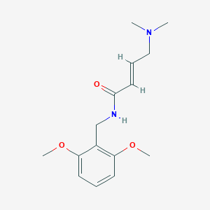 molecular formula C15H22N2O3 B2698032 (E)-N-[(2,6-Dimethoxyphenyl)methyl]-4-(dimethylamino)but-2-enamide CAS No. 2411336-72-4