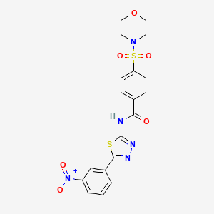4-(morpholinosulfonyl)-N-(5-(3-nitrophenyl)-1,3,4-thiadiazol-2-yl)benzamide