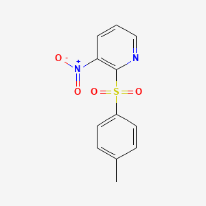 molecular formula C12H10N2O4S B2698069 对甲苯基 3-硝基-2-吡啶基砜 CAS No. 477871-39-9