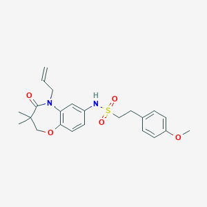 N-(5-allyl-3,3-dimethyl-4-oxo-2,3,4,5-tetrahydrobenzo[b][1,4]oxazepin-7-yl)-2-(4-methoxyphenyl)ethanesulfonamide