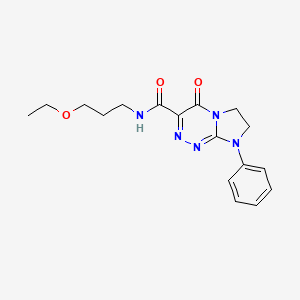 N-(3-ethoxypropyl)-4-oxo-8-phenyl-4,6,7,8-tetrahydroimidazo[2,1-c][1,2,4]triazine-3-carboxamide
