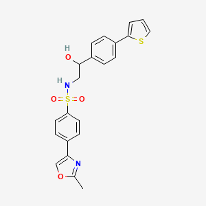 N-{2-hydroxy-2-[4-(thiophen-2-yl)phenyl]ethyl}-4-(2-methyl-1,3-oxazol-4-yl)benzene-1-sulfonamide