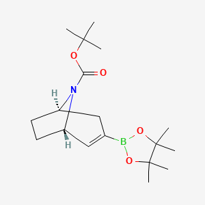 molecular formula C18H30BNO4 B2698087 (1R,5S)-tert-Butyl 3-(4,4,5,5-tetramethyl-1,3,2-dioxaborolan-2-yl)-8-azabicyclo[3.2.1]oct-3-ene-8-carboxylate CAS No. 1421281-30-2