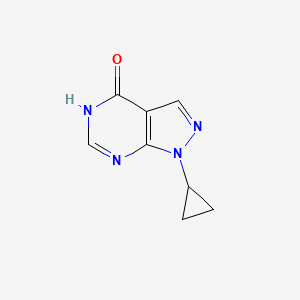 molecular formula C8H8N4O B2698090 1-Cyclopropyl-1H,4H,5H-pyrazolo[3,4-d]pyrimidin-4-one CAS No. 2126162-40-9