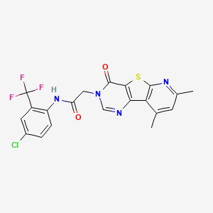 N-(4-chloro-2-(trifluoromethyl)phenyl)-2-(7,9-dimethyl-4-oxopyrido[3',2':4,5]thieno[3,2-d]pyrimidin-3(4H)-yl)acetamide