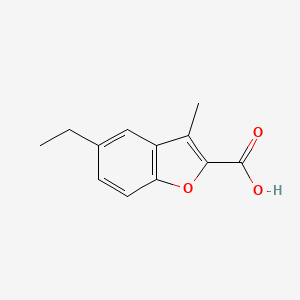 molecular formula C12H12O3 B2698096 5-Ethyl-3-methyl-1-benzofuran-2-carboxylic acid CAS No. 58455-57-5