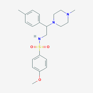 4-methoxy-N-(2-(4-methylpiperazin-1-yl)-2-(p-tolyl)ethyl)benzenesulfonamide