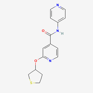 molecular formula C15H15N3O2S B2698104 N-(pyridin-4-yl)-2-((tetrahydrothiophen-3-yl)oxy)isonicotinamide CAS No. 2034497-74-8
