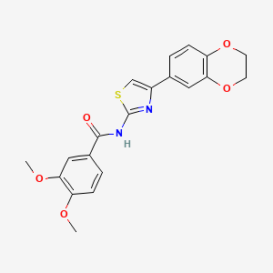 N-(4-(2,3-dihydrobenzo[b][1,4]dioxin-6-yl)thiazol-2-yl)-3,4-dimethoxybenzamide