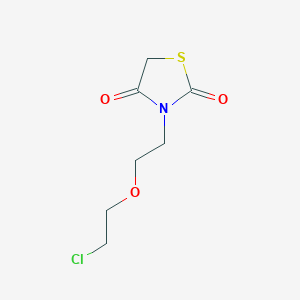 molecular formula C7H10ClNO3S B2698110 3-[2-(2-氯乙氧基)乙基]-1,3-噻唑烷-2,4-二酮 CAS No. 1344004-24-5