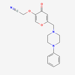 2-[4-Oxo-6-[(4-phenylpiperazin-1-yl)methyl]pyran-3-yl]oxyacetonitrile