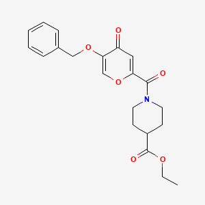 ethyl 1-(5-(benzyloxy)-4-oxo-4H-pyran-2-carbonyl)piperidine-4-carboxylate