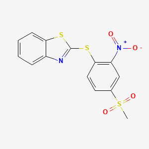 2-{[4-(Methylsulfonyl)-2-nitrophenyl]thio}-1,3-benzothiazole