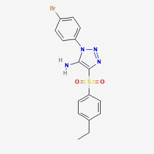 molecular formula C16H15BrN4O2S B2698129 1-(4-溴苯基)-4-((4-乙基苯基)磺酰基)-1H-1,2,3-三唑-5-胺 CAS No. 912780-92-8