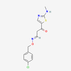 3-(2-(Methylamino)-1,3-thiazol-5-yl)-3-oxopropanal o-(4-chlorobenzyl)oxime