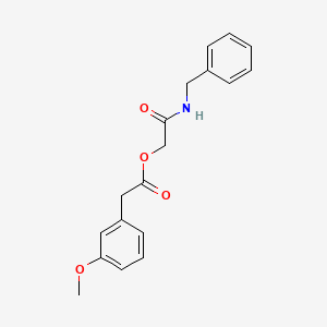 molecular formula C18H19NO4 B2698131 2-(Benzylamino)-2-oxoethyl (3-methoxyphenyl)acetate CAS No. 1004126-87-7