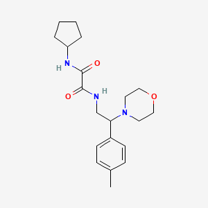 molecular formula C20H29N3O3 B2698136 N1-cyclopentyl-N2-(2-morpholino-2-(p-tolyl)ethyl)oxalamide CAS No. 942012-20-6