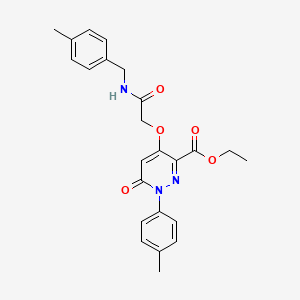 Ethyl 4-(2-((4-methylbenzyl)amino)-2-oxoethoxy)-6-oxo-1-(p-tolyl)-1,6-dihydropyridazine-3-carboxylate