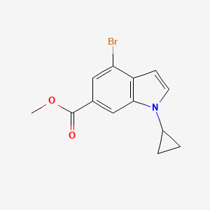 molecular formula C13H12BrNO2 B2698146 Methyl 4-bromo-1-cyclopropyl-1H-indole-6-carboxylate CAS No. 1956327-64-2