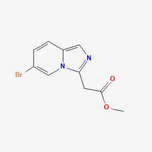 molecular formula C10H9BrN2O2 B2698147 Methyl 2-(6-bromoimidazo[1,5-a]pyridin-3-yl)acetate CAS No. 2092783-60-1