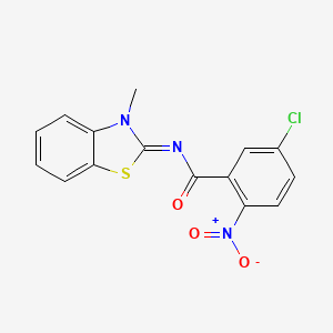 molecular formula C15H10ClN3O3S B2698158 (E)-5-chloro-N-(3-methylbenzo[d]thiazol-2(3H)-ylidene)-2-nitrobenzamide CAS No. 476282-60-7